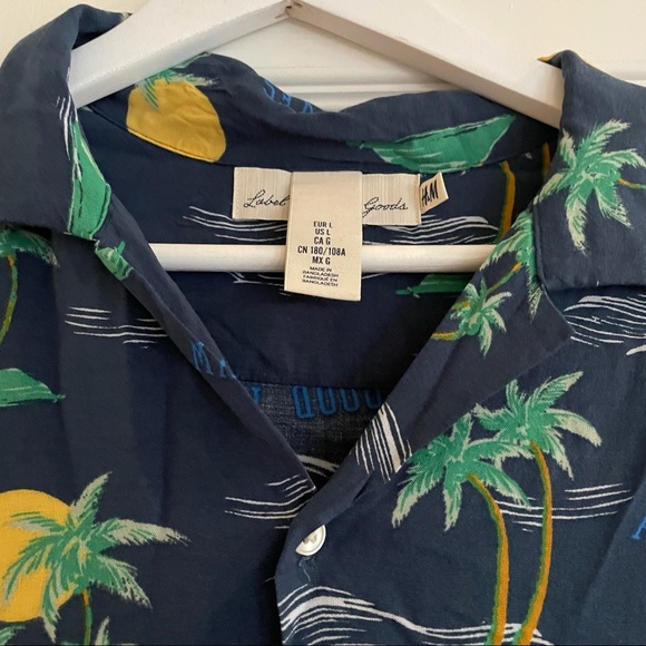 H&M Men's Hawaiian Shirt Size Large Aloha - Picture 3 of 7